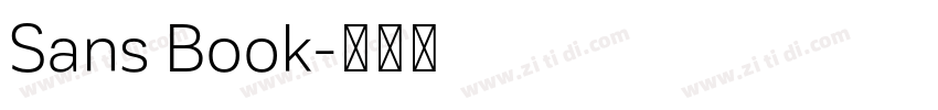 Sans Book字体转换